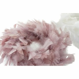 Коледен венец DKD Home Decor Пяна Перо (40 x 40 x 6 cm) (2 pcs)