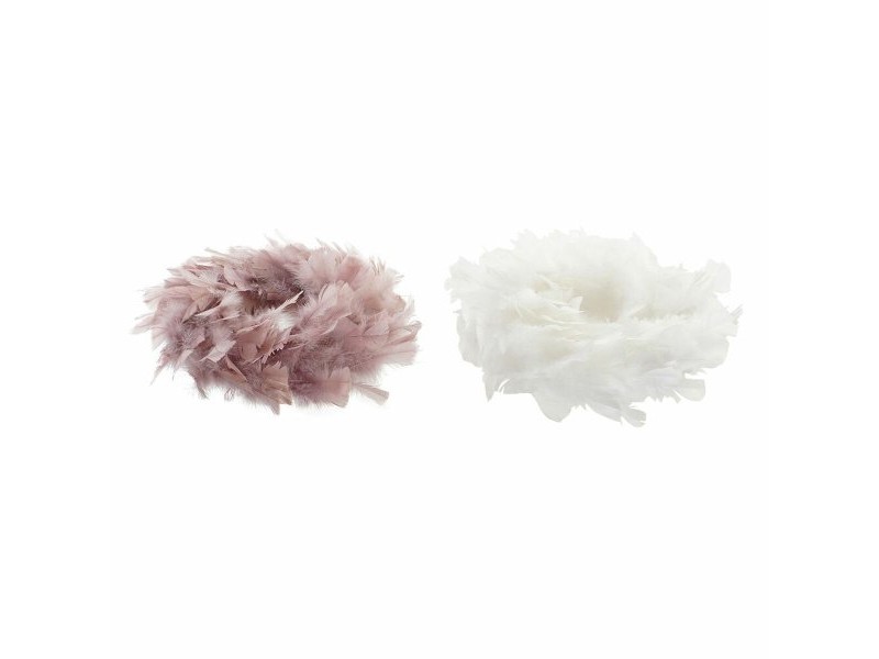 Коледен венец DKD Home Decor Пяна Перо (40 x 40 x 6 cm) (2 pcs) Коледен венец DKD Home Decor Пяна Перо (40 x 40 x 6 cm) (2 pcs)
