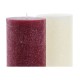 Свещ DKD Home Decor Бял Червен Коледа 9 x 9 x 15 cm (2 броя)