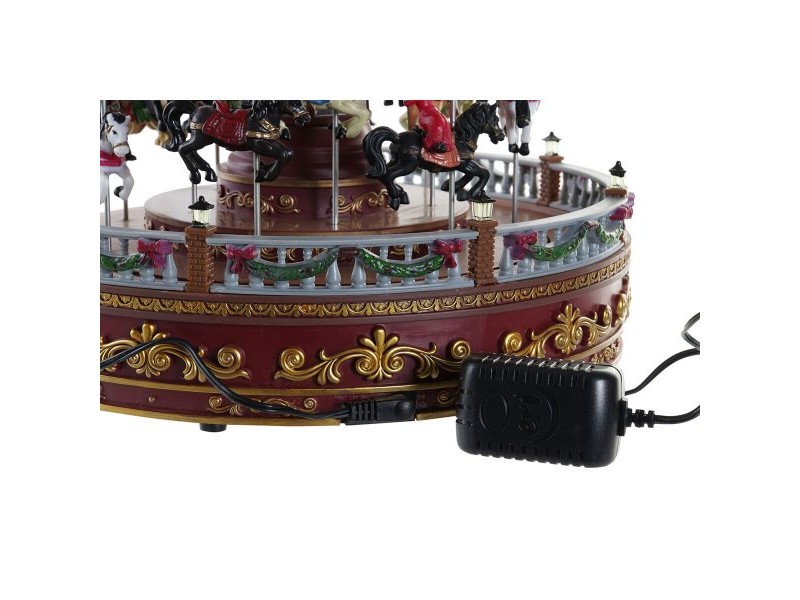 Коледна Украса DKD Home Decor LED Светлина движение Музикален Многоцветен PVC Смола 30 x 30 x 30 cm