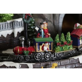 Коледна Украса DKD Home Decor Град LED Светлина Смола PVC (47 x 36 x 34 cm)