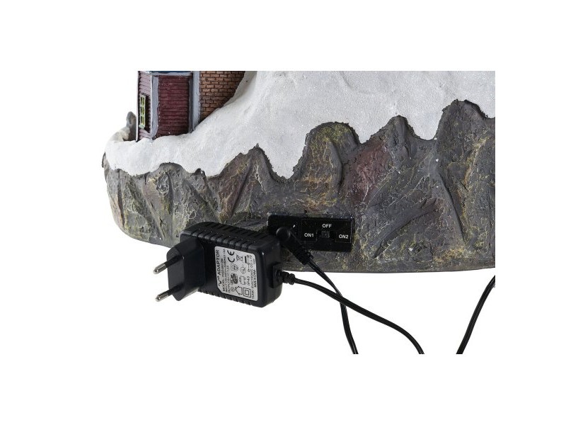 Коледна Украса DKD Home Decor Град LED Светлина Смола PVC (47 x 36 x 34 cm)