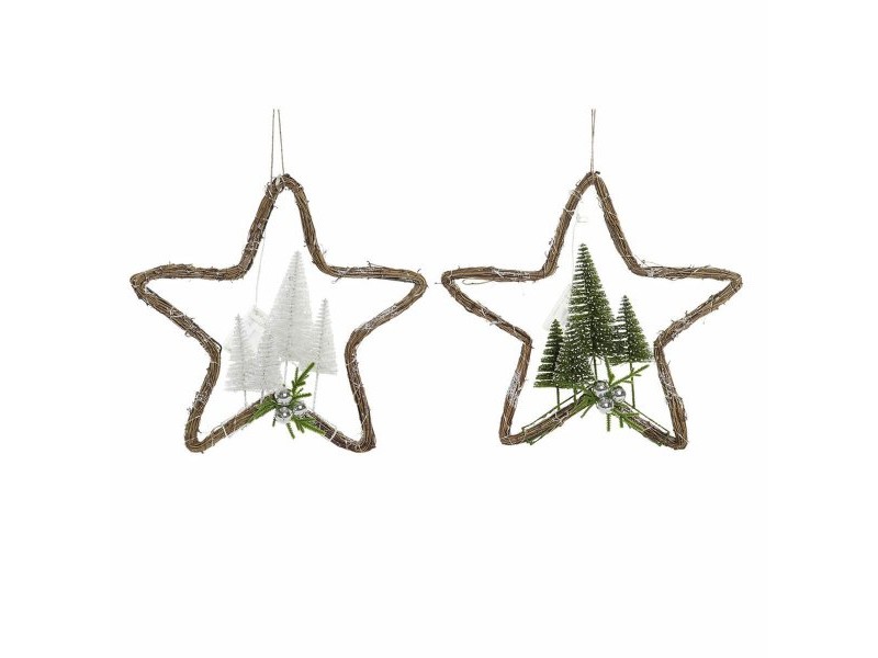 Коледна Украса DKD Home Decor Pатан (2 pcs) (43 x 10 x 43 cm)