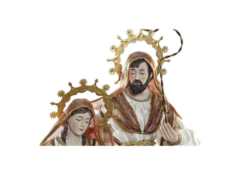 Рождествена Коледна Сцена DKD Home Decor Бял Златен 48 x 28 x 90 cm Пластмаса