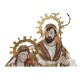 Рождествена Коледна Сцена DKD Home Decor Бял Златен 48 x 28 x 90 cm Пластмаса