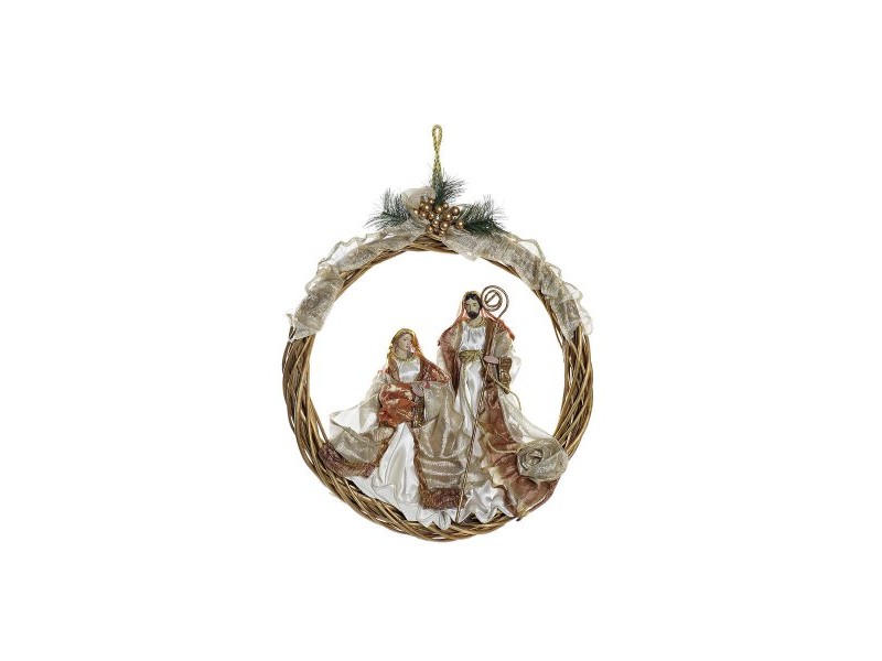 Коледен венец DKD Home Decor полиестер (30 x 5 x 30 cm)