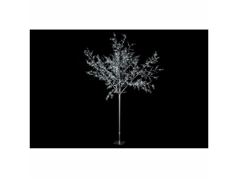 Коледно дърво DKD Home Decor Бял Сребрист Метал Пластмаса 120 x 120 x 220 cm