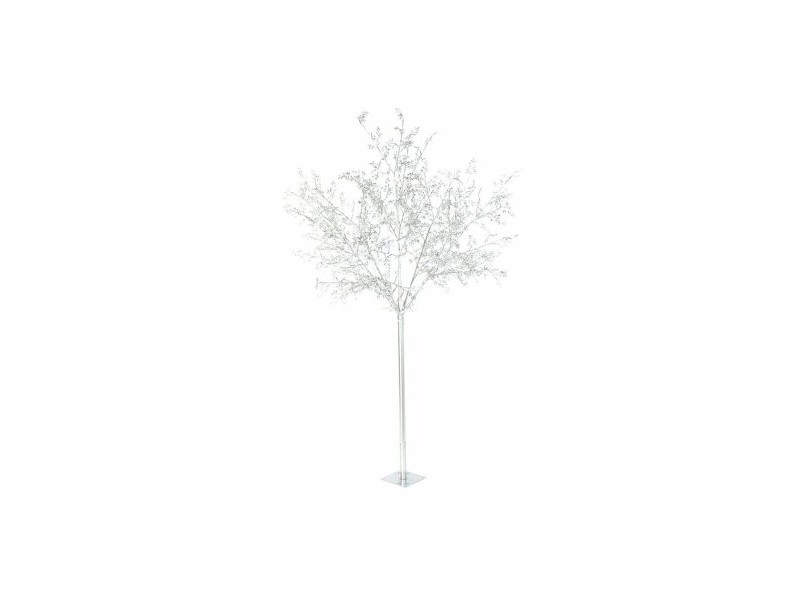 Коледно дърво DKD Home Decor Бял Сребрист Метал Пластмаса 120 x 120 x 220 cm