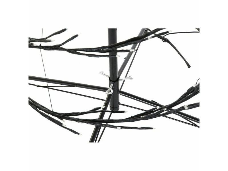 Коледно дърво DKD Home Decor Бял Черен Метал 70 x 70 x 190 cm (2 броя)