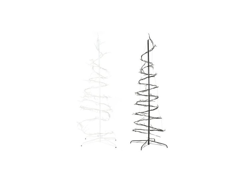 Коледно дърво DKD Home Decor Бял Черен Метал 70 x 70 x 190 cm (2 броя)
