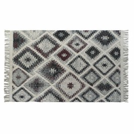 Килим DKD Home Decor Бял Червен Памук (200 x 290 x 1 cm)