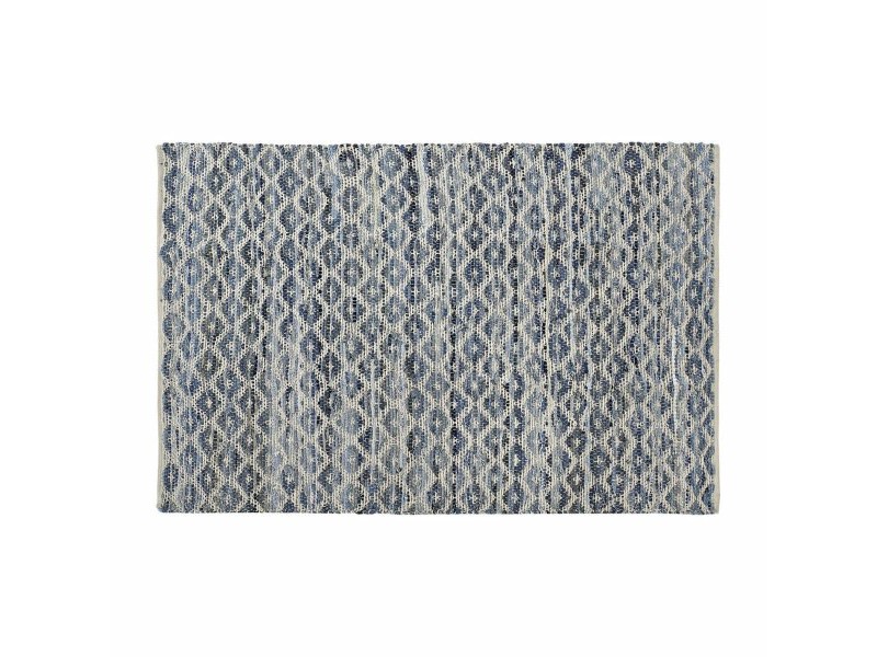 Килим DKD Home Decor Син Бял (120 x 180 x 1 cm)