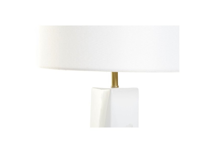 Настолна лампа DKD Home Decor 8424001847242 33 x 33 x 67 cm Керамика Златен Метал Бял 220 V 50 W
