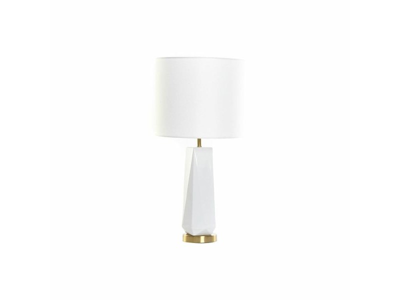 Настолна лампа DKD Home Decor 8424001847242 33 x 33 x 67 cm Керамика Златен Метал Бял 220 V 50 W
