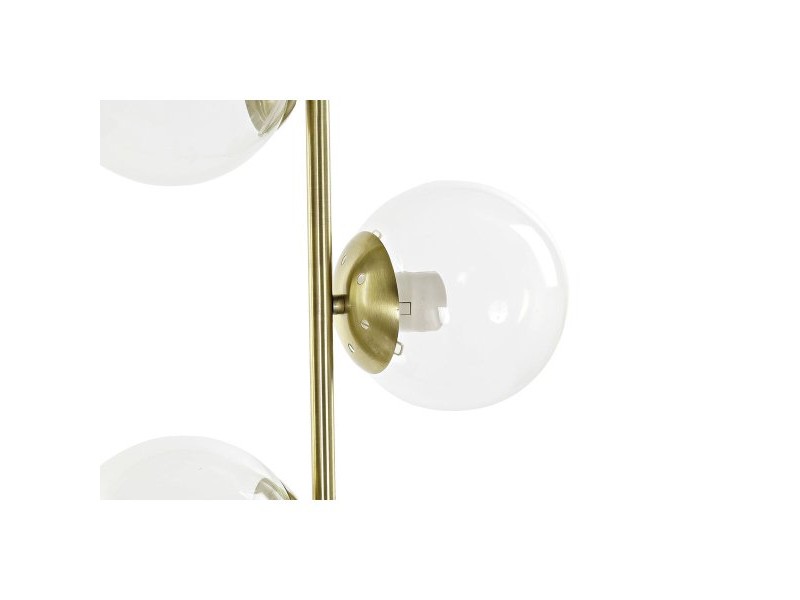 Лампион DKD Home Decor 35 x 25 x 167 cm Кристал Златен Метал Прозрачен 220 V 50 W Лампион DKD Home Decor 35 x 25 x 167 cm Кристал Златен Метал Прозрачен 220 V 50 W