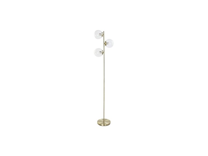Лампион DKD Home Decor 35 x 25 x 167 cm Кристал Златен Метал Прозрачен 220 V 50 W