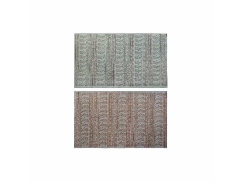 Килим DKD Home Decor 120 x 180 x 0,4 cm Син полиестер Зелен Арабин (2 броя)