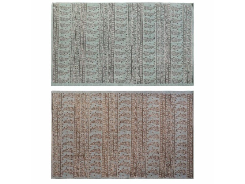 Килим DKD Home Decor 160 x 230 x 0,4 cm Син полиестер Зелен Арабин (2 броя)