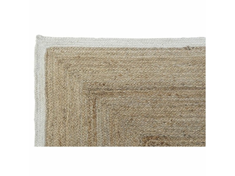 Килим DKD Home Decor Scandi полиестер Памук Бял Светло кафяв Юта 120 x 180 x 1 cm