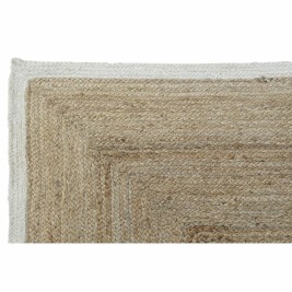 Килим DKD Home Decor Scandi полиестер Памук Бял Светло кафяв Юта 120 x 180 x 1 cm