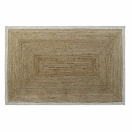 Килим DKD Home Decor Scandi полиестер Памук Бял Светло кафяв Юта 120 x 180 x 1 cm