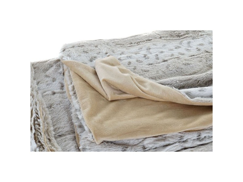 Одеяло DKD Home Decor Бял Бежов Планина Див 150 x 200 x 2 cm 130 x 170 x 2 cm