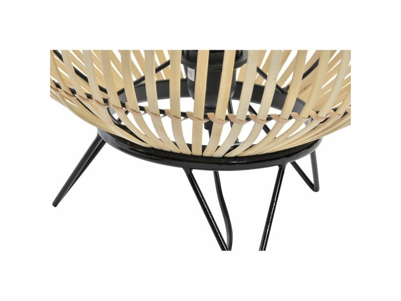 Настолна лампа DKD Home Decor Черен Метал Кафяв Бамбук (36 x 36 x 37 cm) Настолна лампа DKD Home Decor Черен Метал Кафяв Бамбук (36 x 36 x 37 cm)