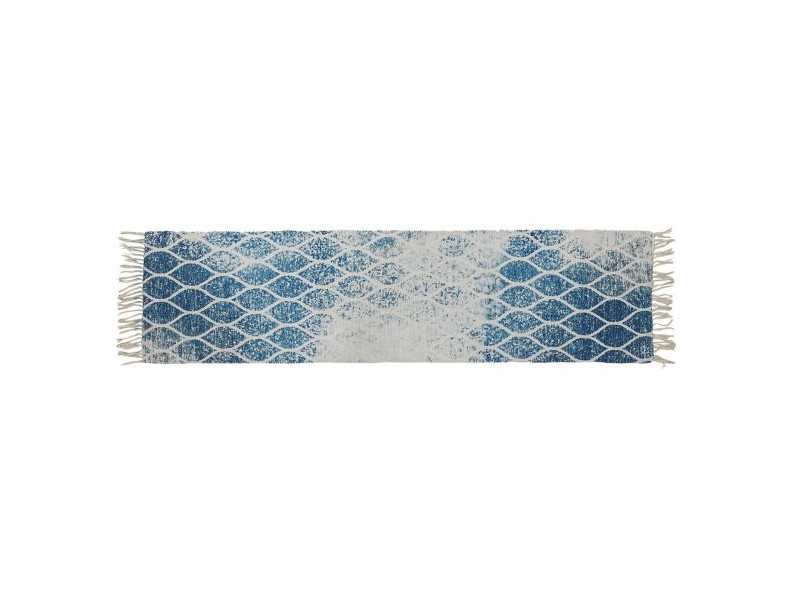 Килим DKD Home Decor Син Памук Chenille (60 x 240 x 1 cm)