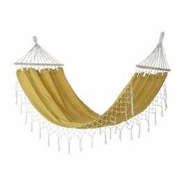Xамак DKD Home Decor Охра полиестер Памук Бор Ресни (255 x 80 x 28 cm)