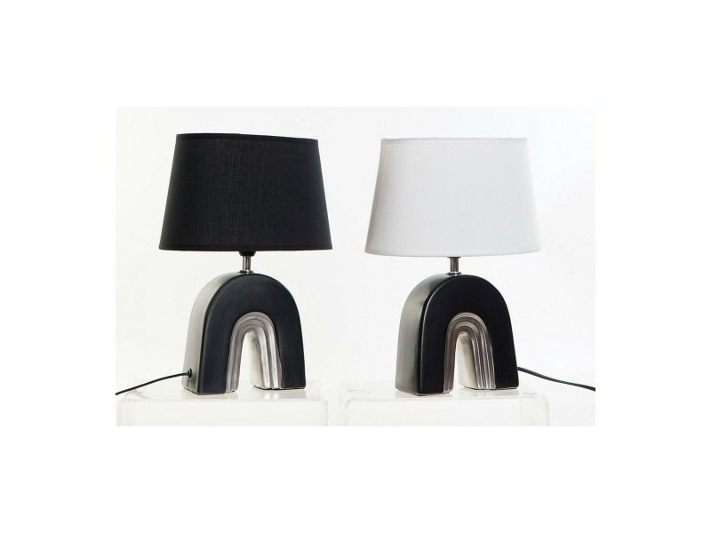 Настолна лампа DKD Home Decor Керамика Черен полиестер (20 x 20 x 31 cm) (2 pcs)