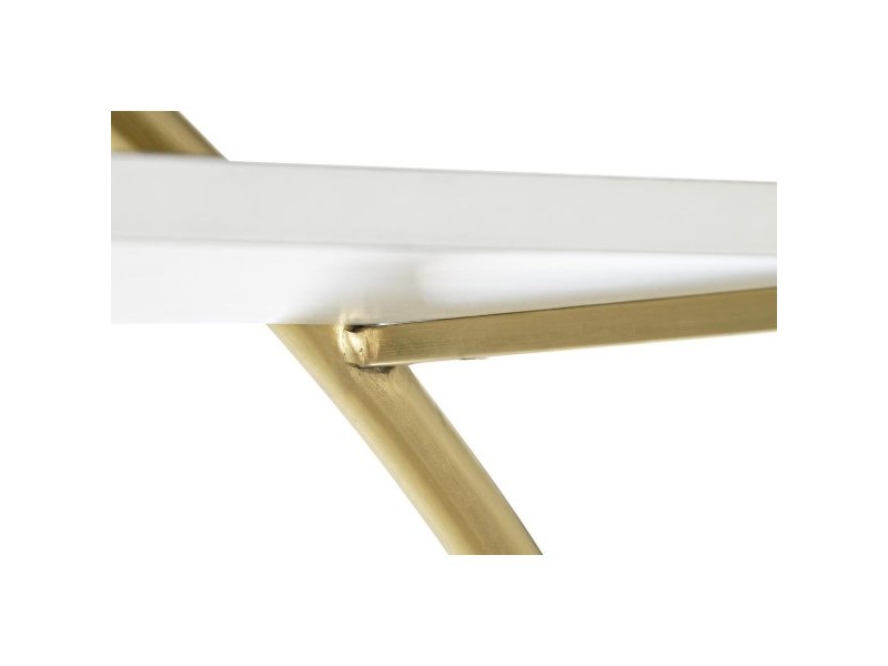 Лавица DKD Home Decor 160 x 35 x 180 cm Златен Метал Бял Топола