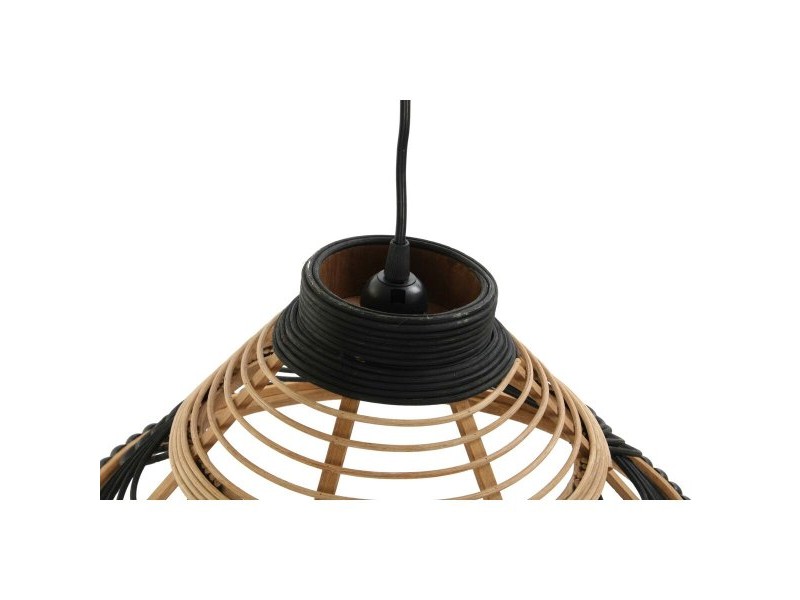 Полилей DKD Home Decor Pатан Двуцветен 50 W (41 x 41 x 21 cm)