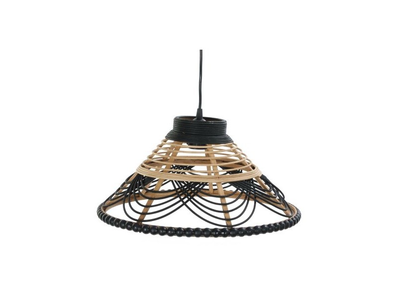Полилей DKD Home Decor Pатан Двуцветен 50 W (41 x 41 x 21 cm)