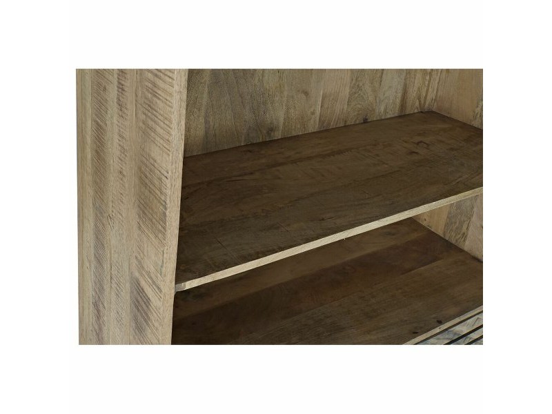 Лавица DKD Home Decor Черен Метал Тъмно сив Дърво манго 100 x 40 x 180 cm