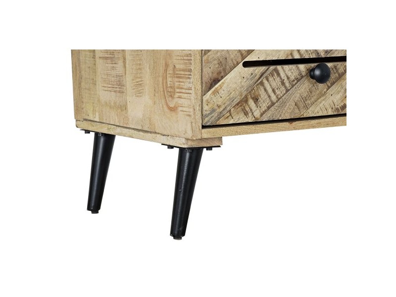 Лавица DKD Home Decor Черен Метал Тъмно сив Дърво манго 100 x 40 x 180 cm