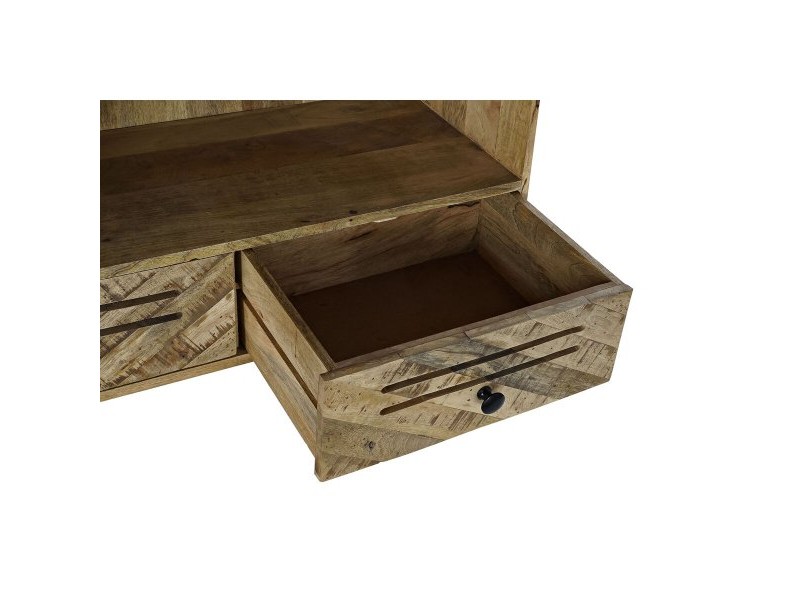 Лавица DKD Home Decor Черен Метал Тъмно сив Дърво манго 100 x 40 x 180 cm