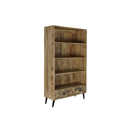 Лавица DKD Home Decor Черен Метал Тъмно сив Дърво манго 100 x 40 x 180 cm
