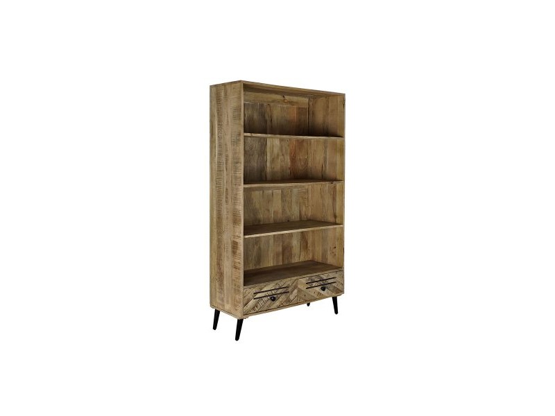 Лавица DKD Home Decor Черен Метал Тъмно сив Дърво манго 100 x 40 x 180 cm