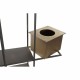 Лавица DKD Home Decor Черен Метал Мед 2 Рафтове (50 x 16 x 60 cm)