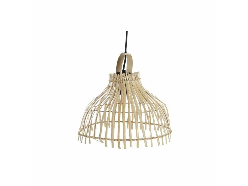 Полилей DKD Home Decor Кафяв Многоцветен Метал плетена ракита 50 W Град 220 V 30 x 30 x 29 cm
