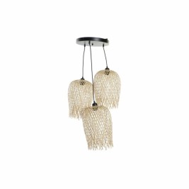 Полилей DKD Home Decor Черен Светло кафяв Метал Бамбук 50 W Тропически 220 V 30 x 30 x 94 cm