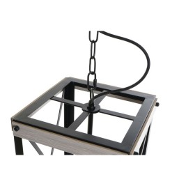 Полилей DKD Home Decor Черен Метал Кафяв 220 V 50 W (25 x 25 x 43 cm)