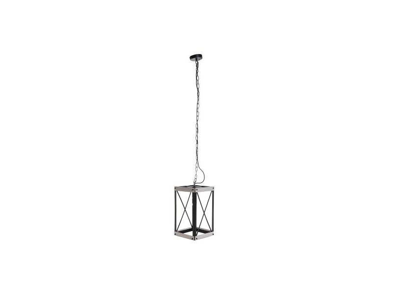 Полилей DKD Home Decor Черен Метал Кафяв 220 V 50 W (25 x 25 x 43 cm)