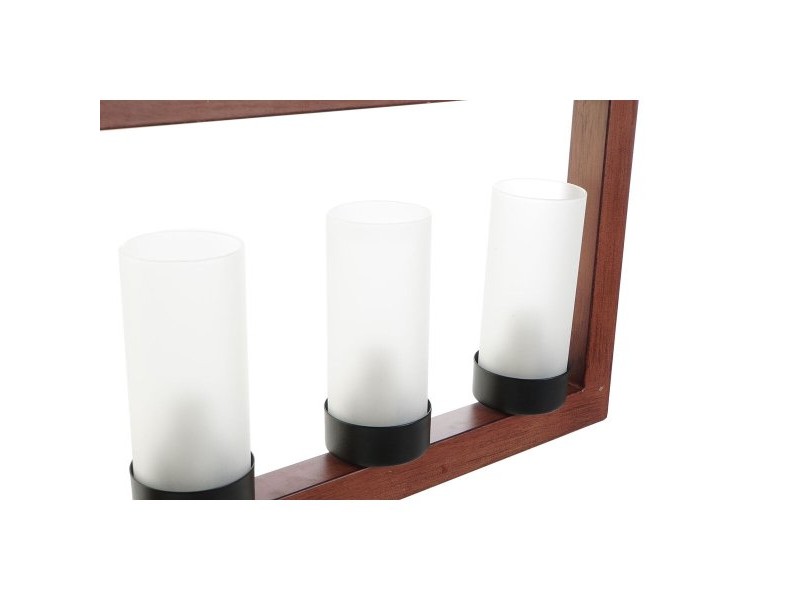 Полилей DKD Home Decor Кафяв Алуминий Кристал (52 x 6 x 26 cm)