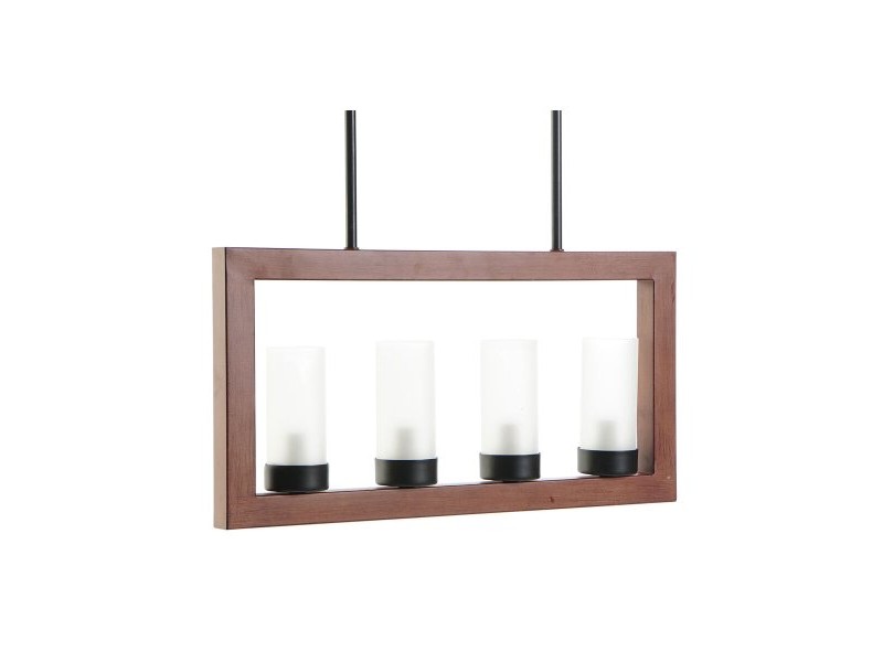 Полилей DKD Home Decor Кафяв Алуминий Кристал (52 x 6 x 26 cm)