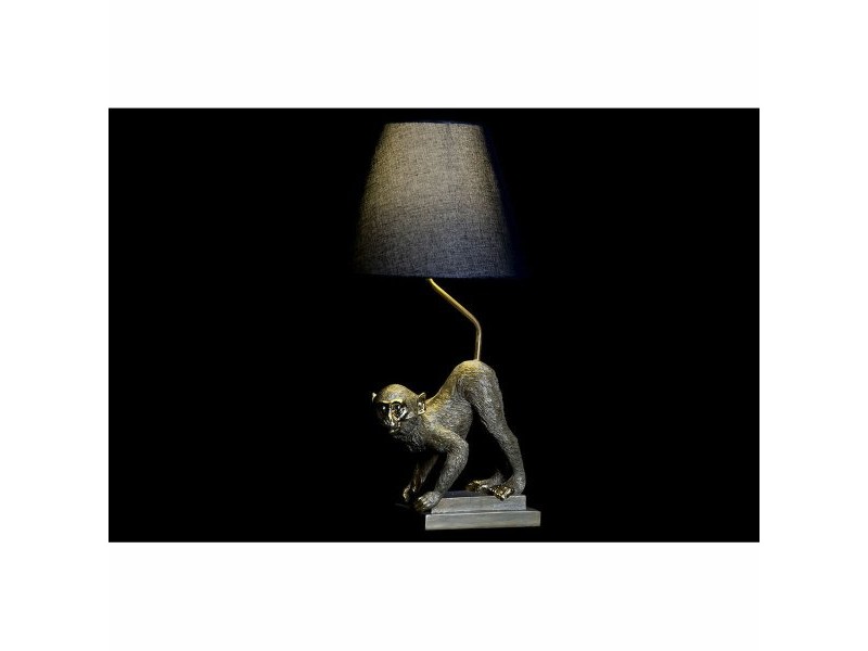 Настолна лампа DKD Home Decor 32,5 x 30 x 60 cm Черен Бежов Златен Метал Смола 220 V 50 W (2 броя)