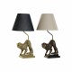 Настолна лампа DKD Home Decor 32,5 x 30 x 60 cm Черен Бежов Златен Метал Смола 220 V 50 W (2 броя)
