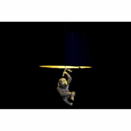 Полилей DKD Home Decor 35,5 x 35,5 x 51 cm Златен Смола Колониален 220 V 50 W Маймуна (2 броя)