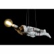 Полилей DKD Home Decor Черен Бял Смола 220 V 50 W (46 x 14.5 x 20 cm) (2 pcs)
