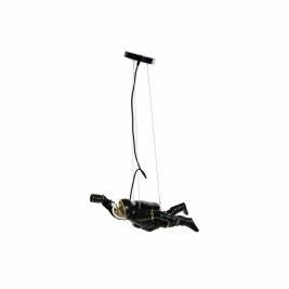 Полилей DKD Home Decor Черен Бял Смола 220 V 50 W (46 x 14.5 x 20 cm) (2 pcs)